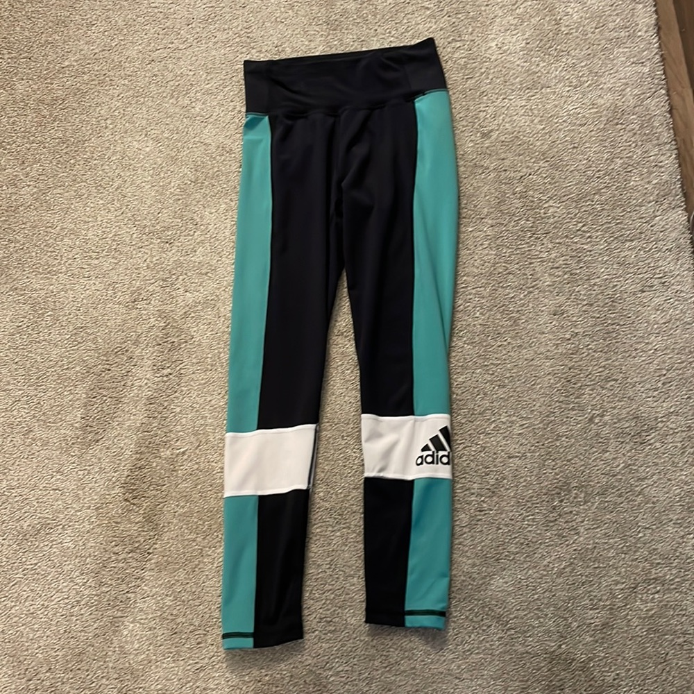 Adidas Climalite leggings Sz S multi color with side zip pocket